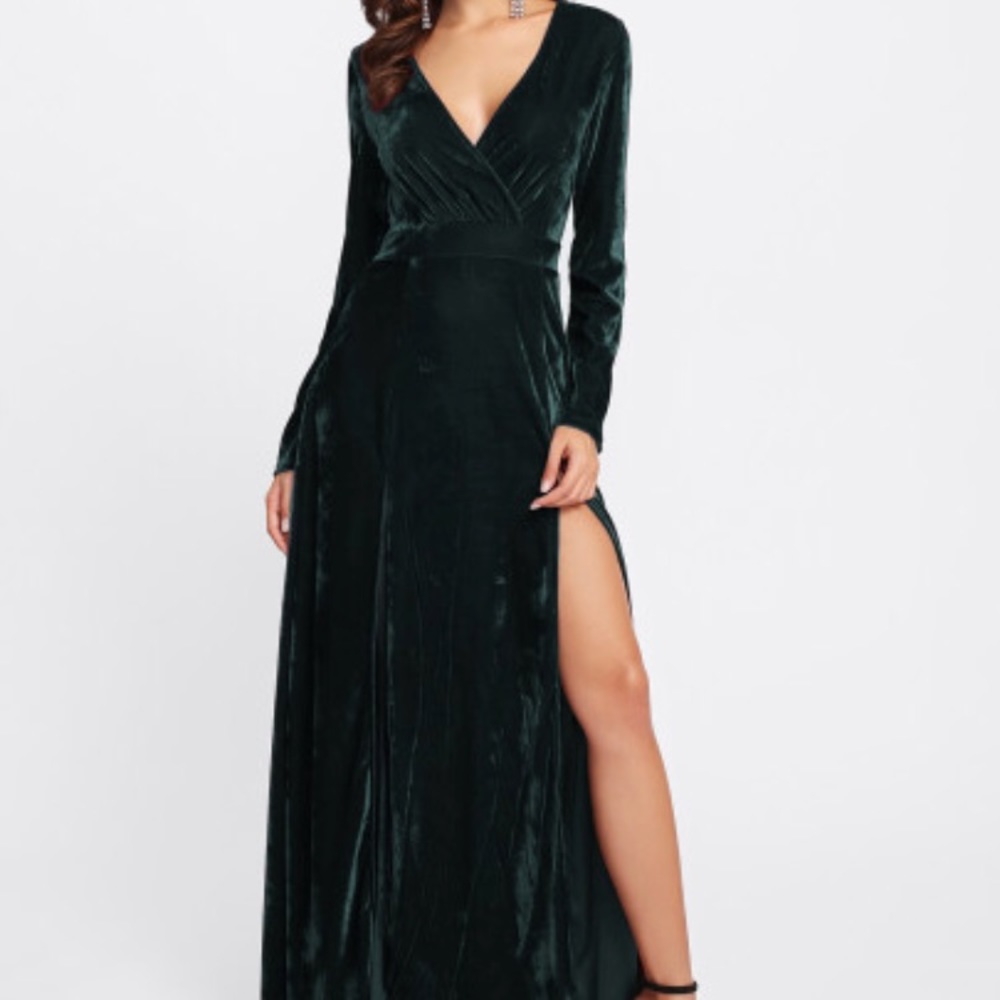 Green Velvet Dress